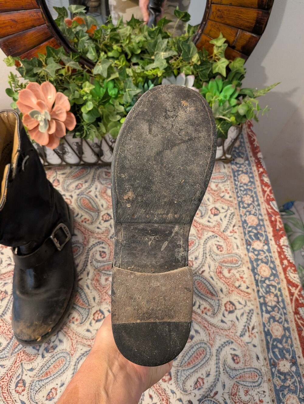 Frye Black Leather Mid-Calf Buckle Boots - Picture 8 of 10